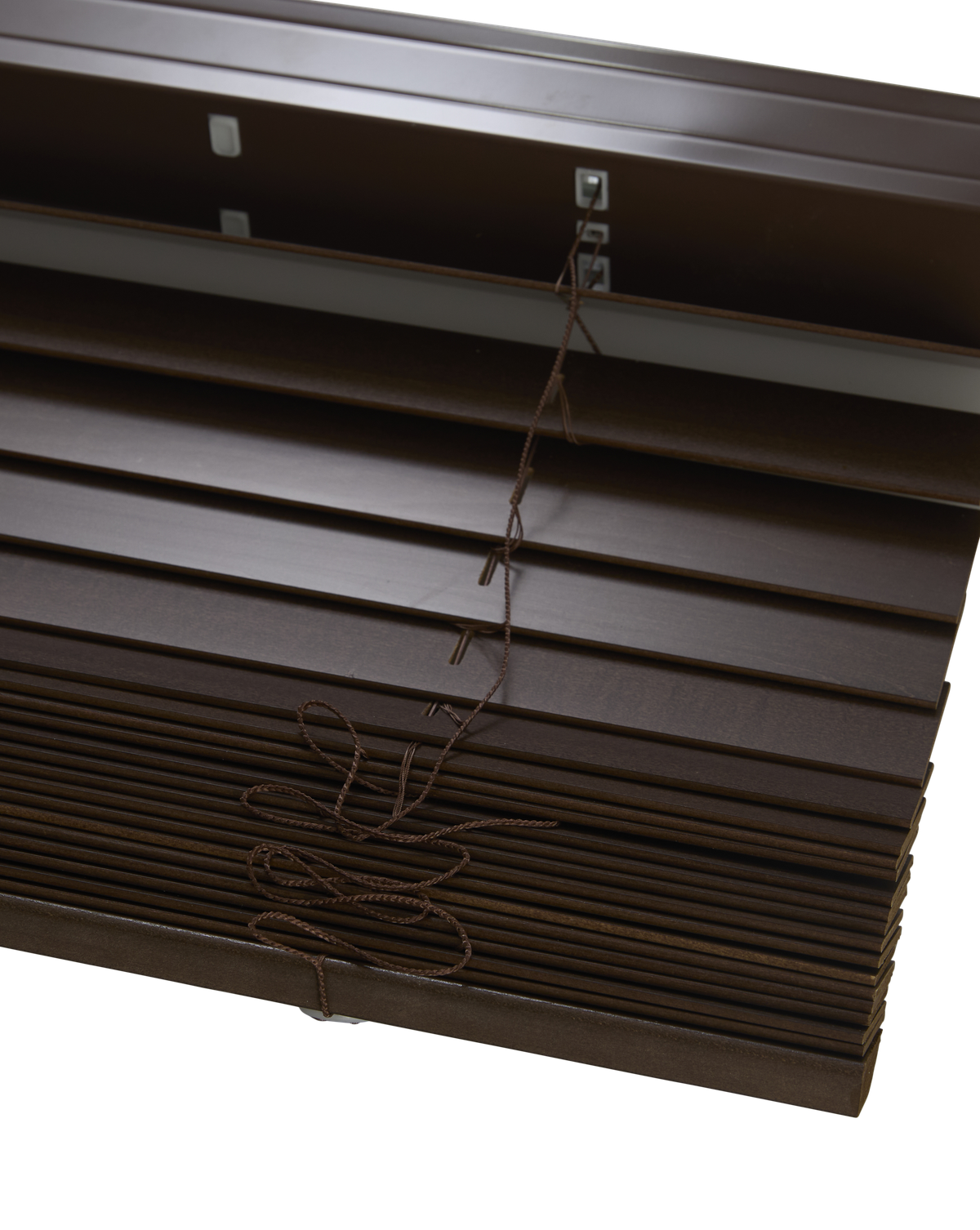 Dark Teak wood blinds main product photo